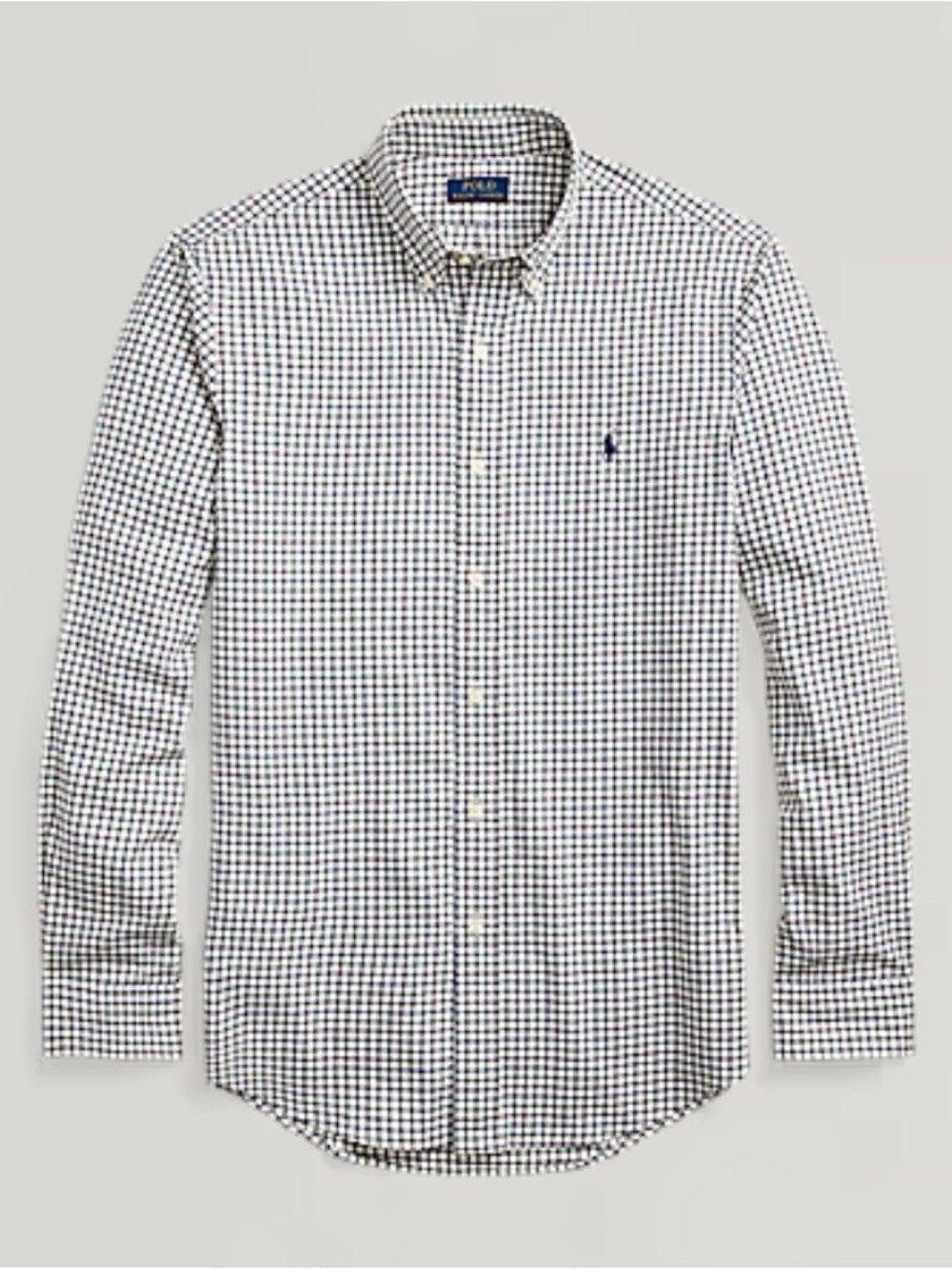 Polo by Ralph Lauren Navy and White Gingham Button-Down Shirt‎